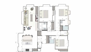 Spacieux appartement (3CH) rénové à Zegemeer 