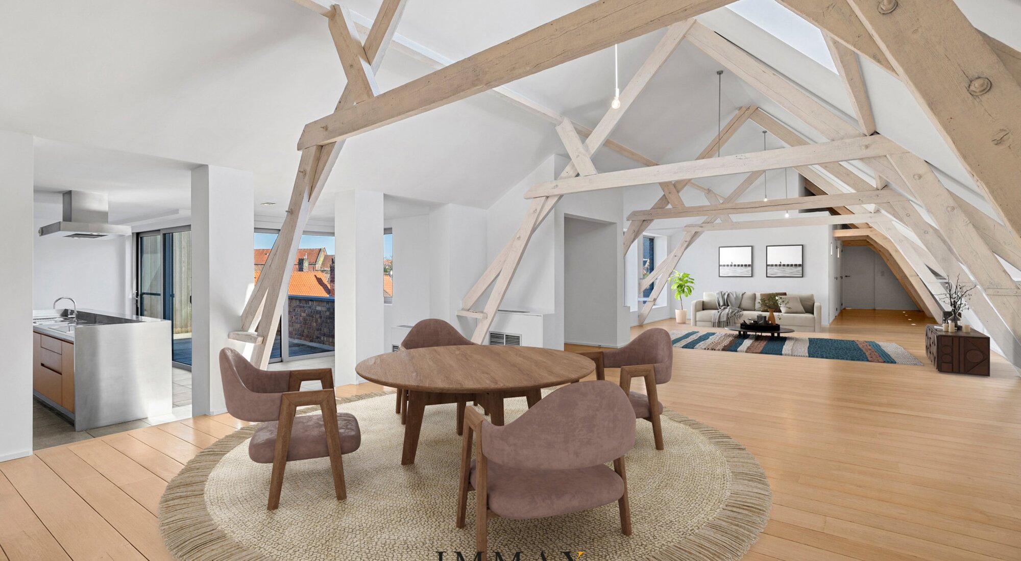 Uniek loft-appartement met terras en prachtig zicht over de skyline van Brugge