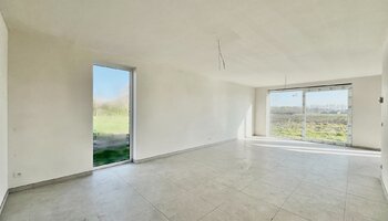 Halfopen nieuwbouwwoning met panoramisch zicht op weilanden