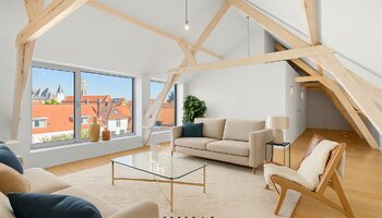 Unieke penthouse met terras en prachtig zicht over de skyline van Brugge