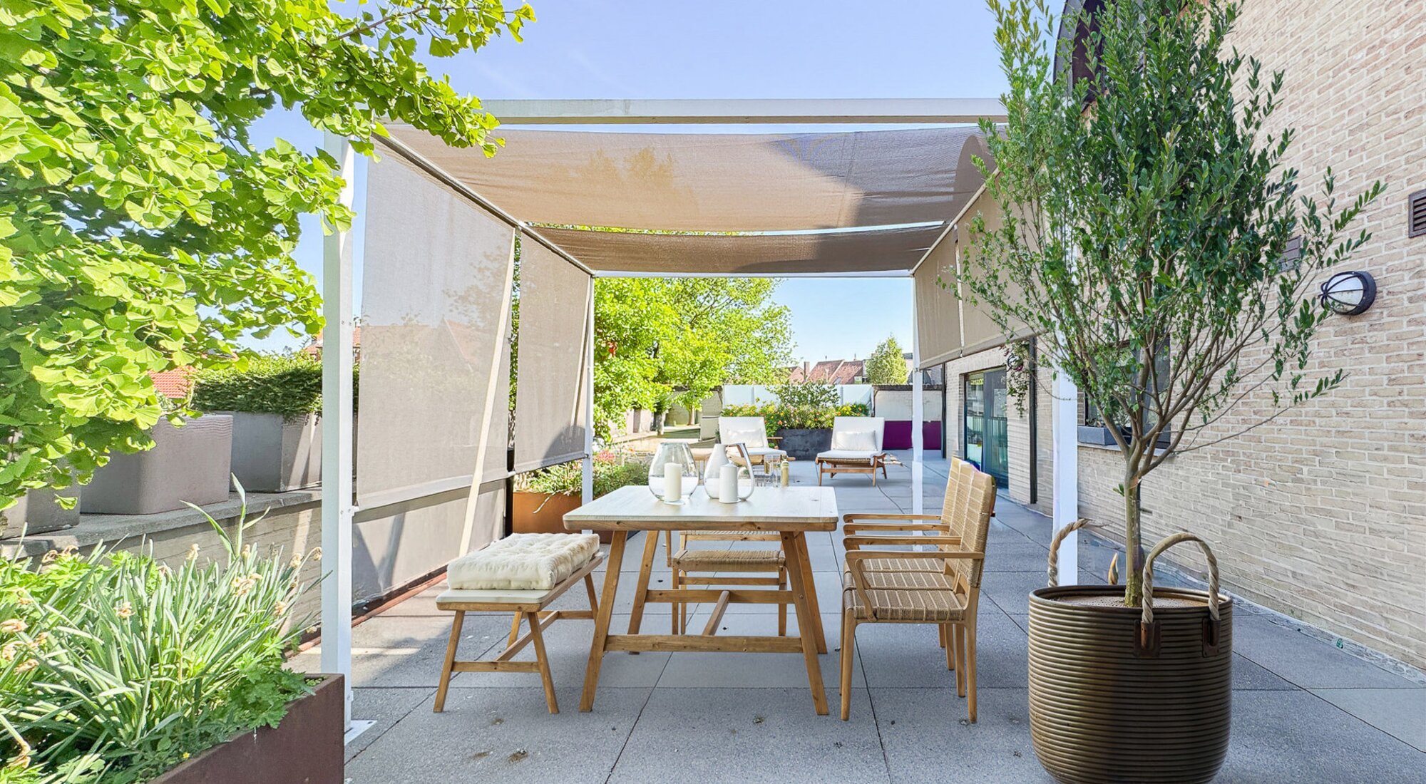 Uitzonderlijk triplex appartement 'villa in the sky' met groot zongericht terras