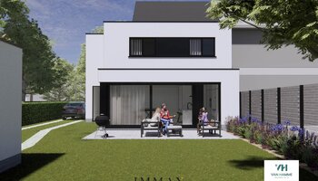Halfopen nieuwbouwwoning met zuidwestgerichte tuin & garage