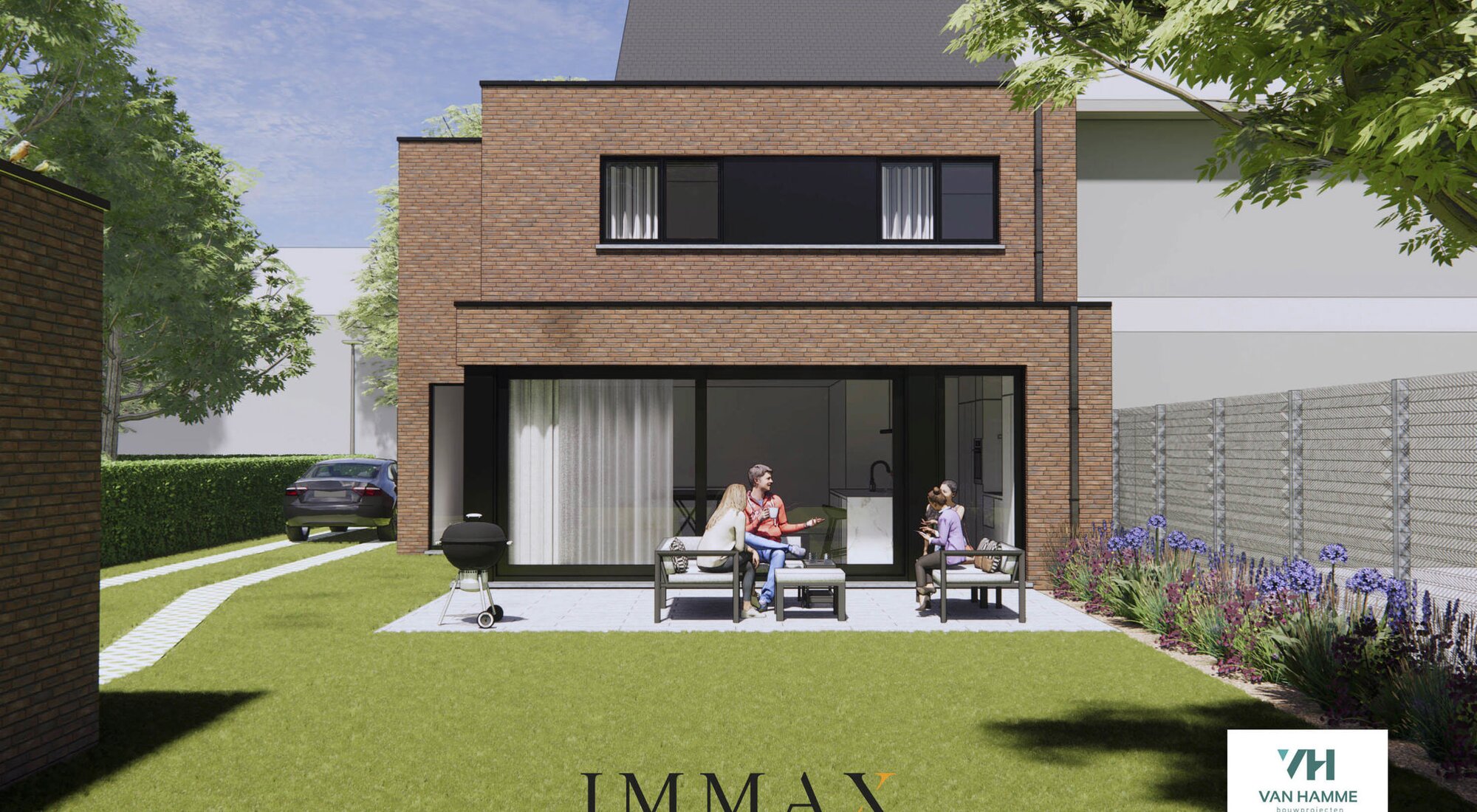 Halfopen nieuwbouwwoning met zuidwestgerichte tuin & garage