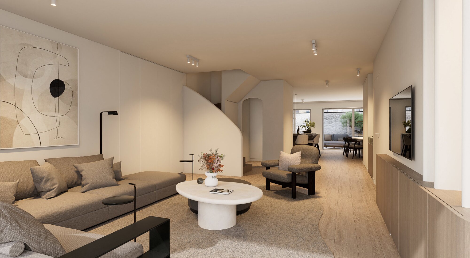 Penthouse rénové d'une superficie exceptionnelle (209 m²) avec terrasses ensoleillées, situé avenue Dumortier, à proximité de la mer 