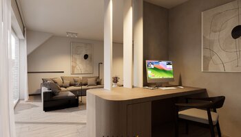 Luxueus gerenoveerde penthouse met zonnige terrassen gelegen te Dumortierlaan vlakbij de zee 