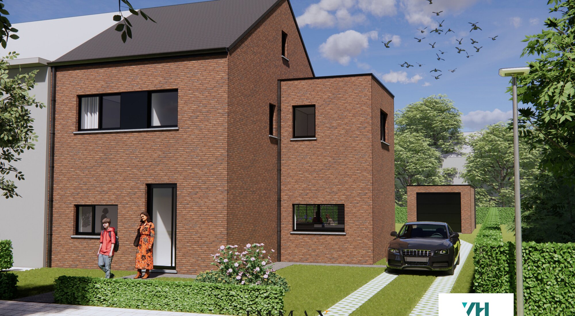 Halfopen nieuwbouwwoning met zuidwestgerichte tuin & garage