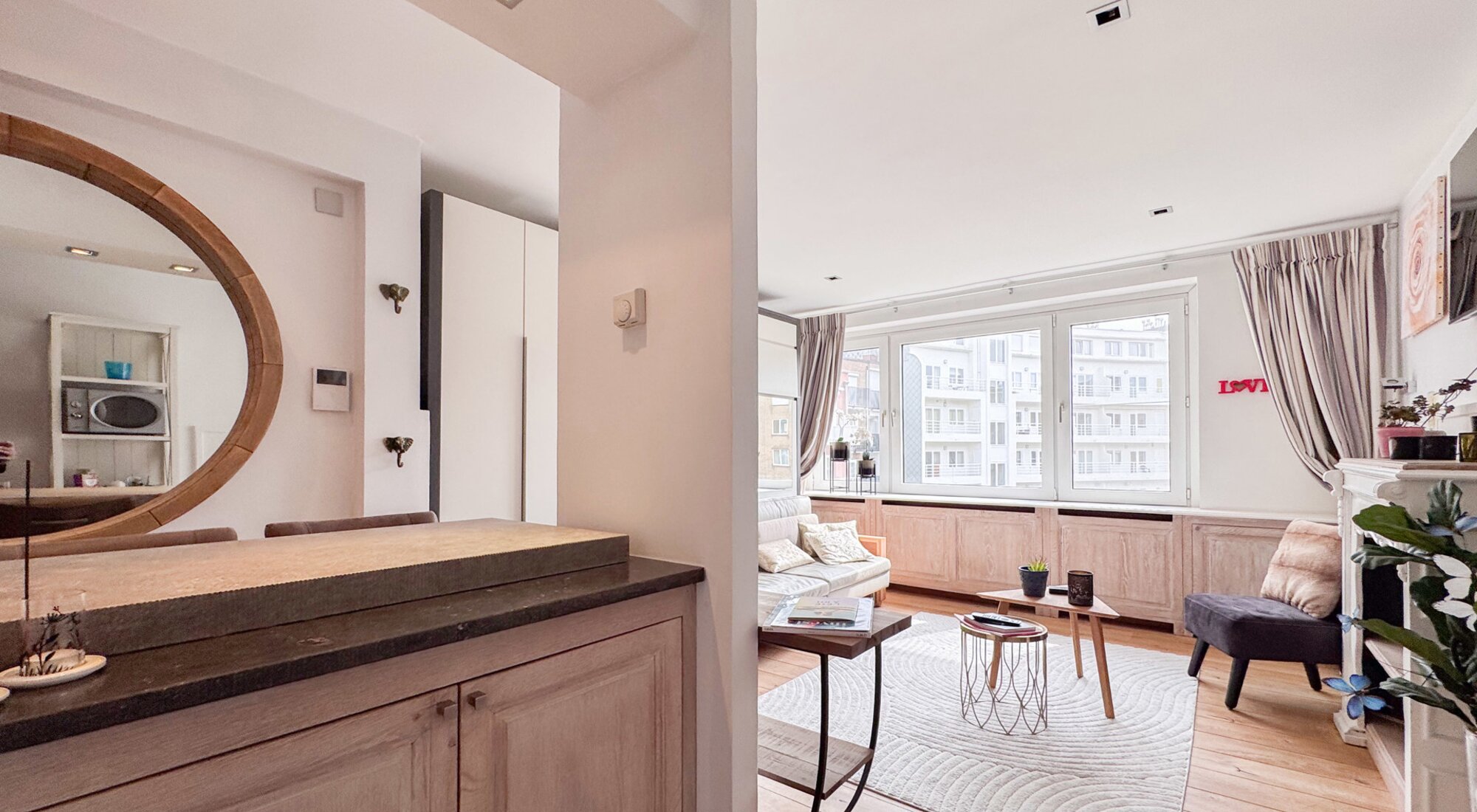 Mooi afgewerkte studio met open zicht op een toplocatie in de Zoutelaan