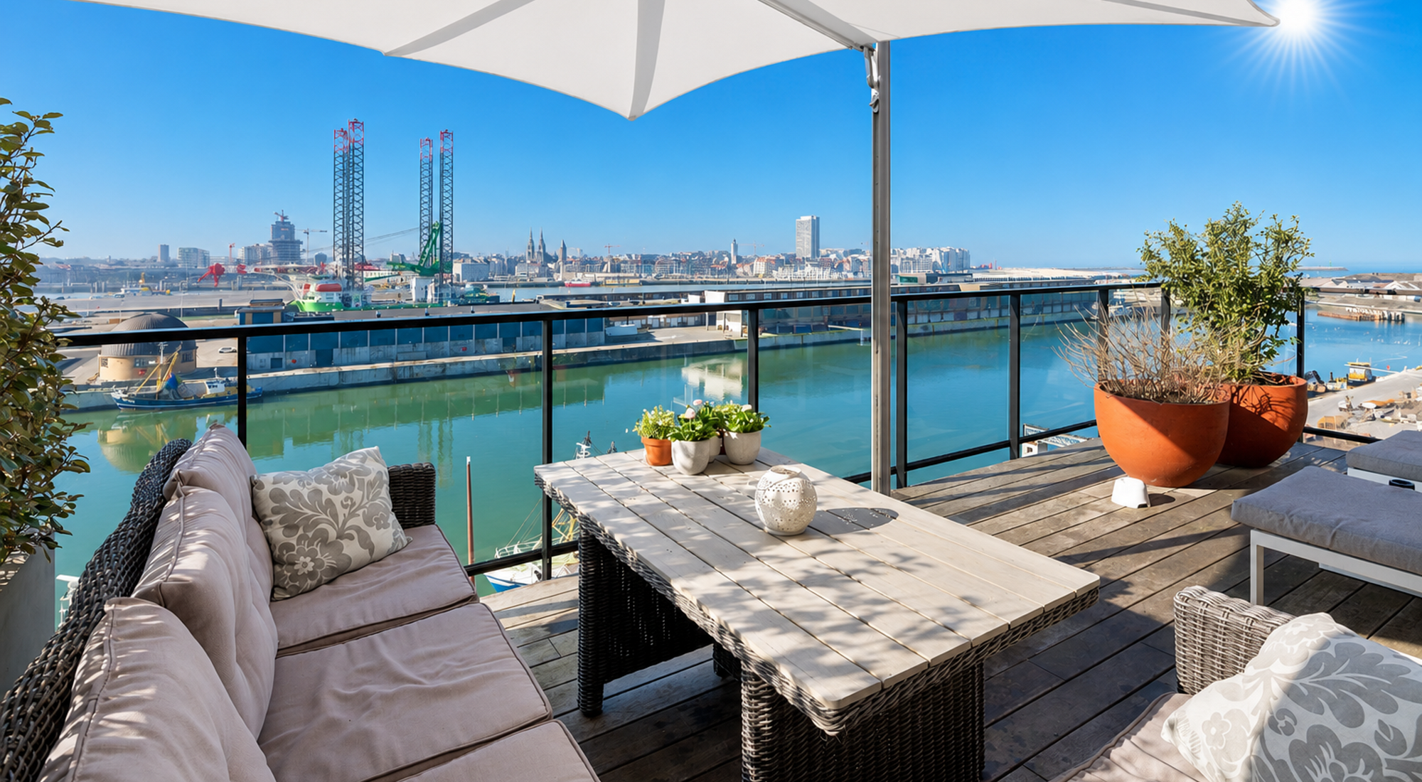 Deux appartements exclusifs et luxueux situés aux 6e et 7e étages, dotés de terrasses spacieuses, dans le quartier Oosteroever