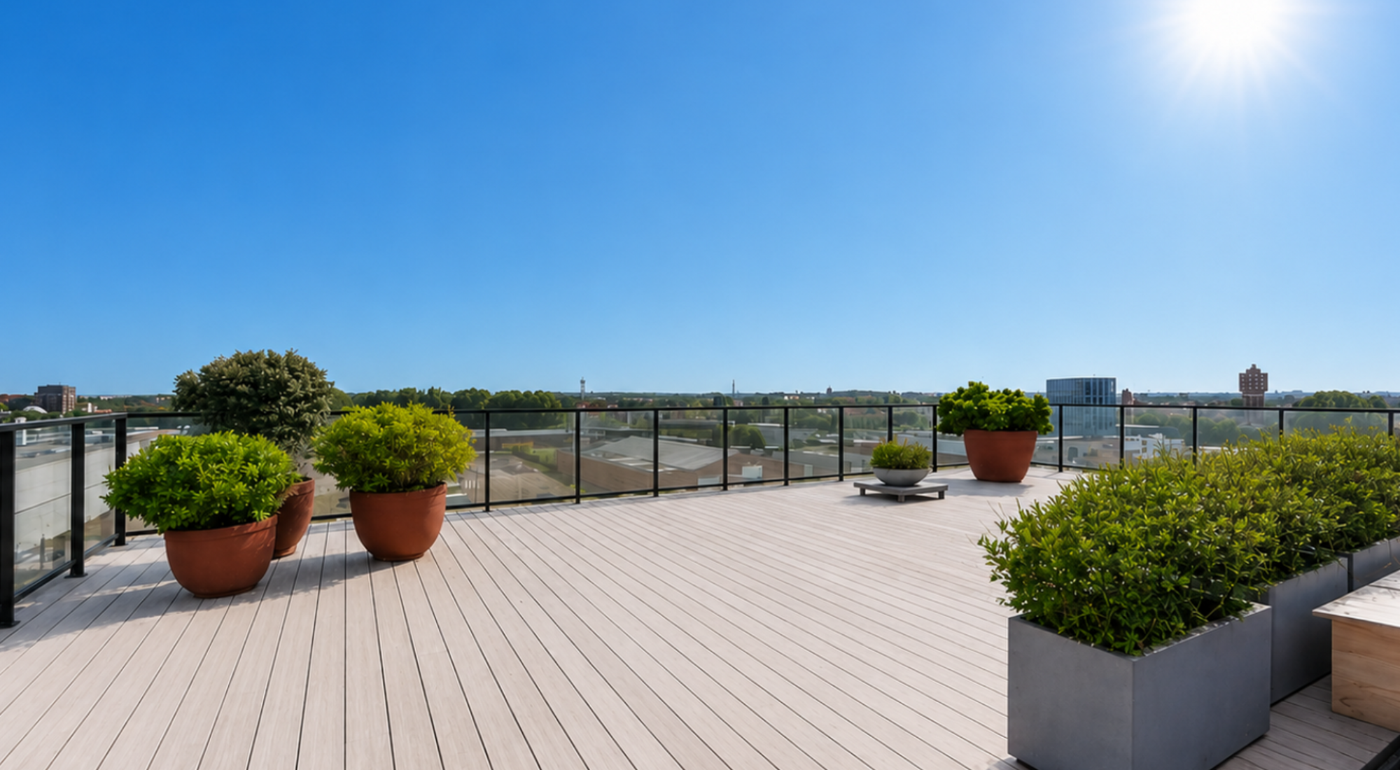 Appartement de standing avec une grande terrasse situé dans le quartier Oosteroever