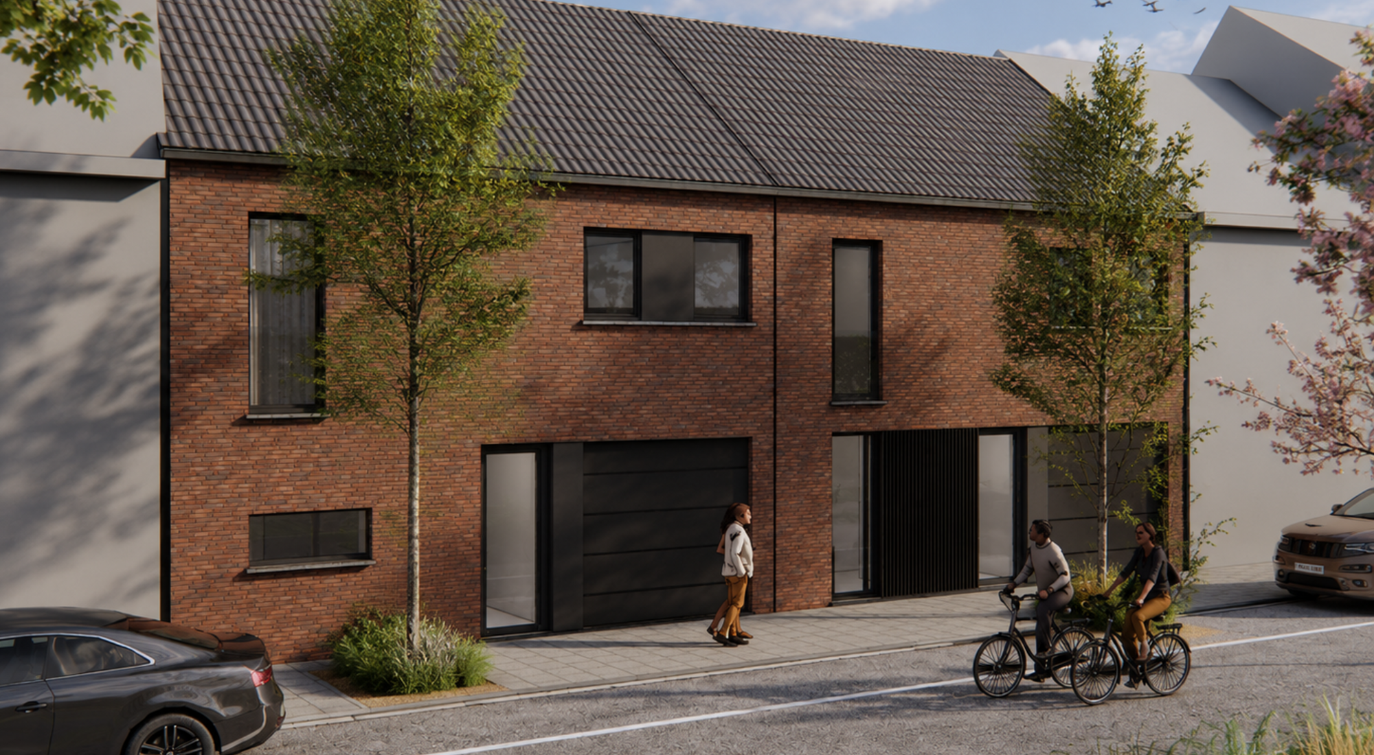 Spacieuse maison neuve avec garage intégré et jardin ensoleillé