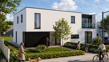 Maisons neuves semi-ouvertes exclusives avec hangar