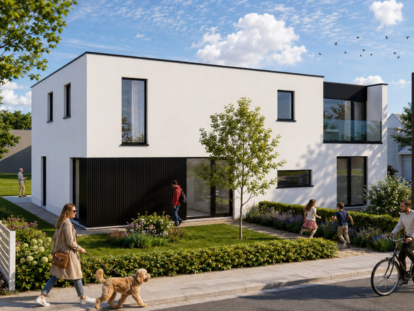 Exclusieve halfopen nieuwbouwwoningen met opslagplaats