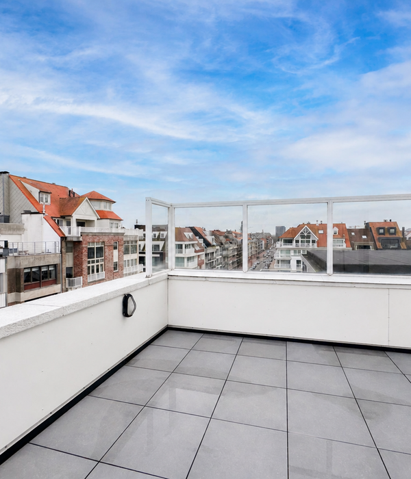 Gerenoveerde studio met ruim terras (+-13 m2) op wandelafstand van de zee