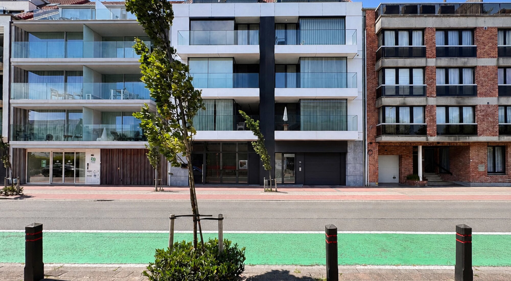 Recent 3-SLK appartement met twee terrassen en open zicht centraal gelegen in Knokke
