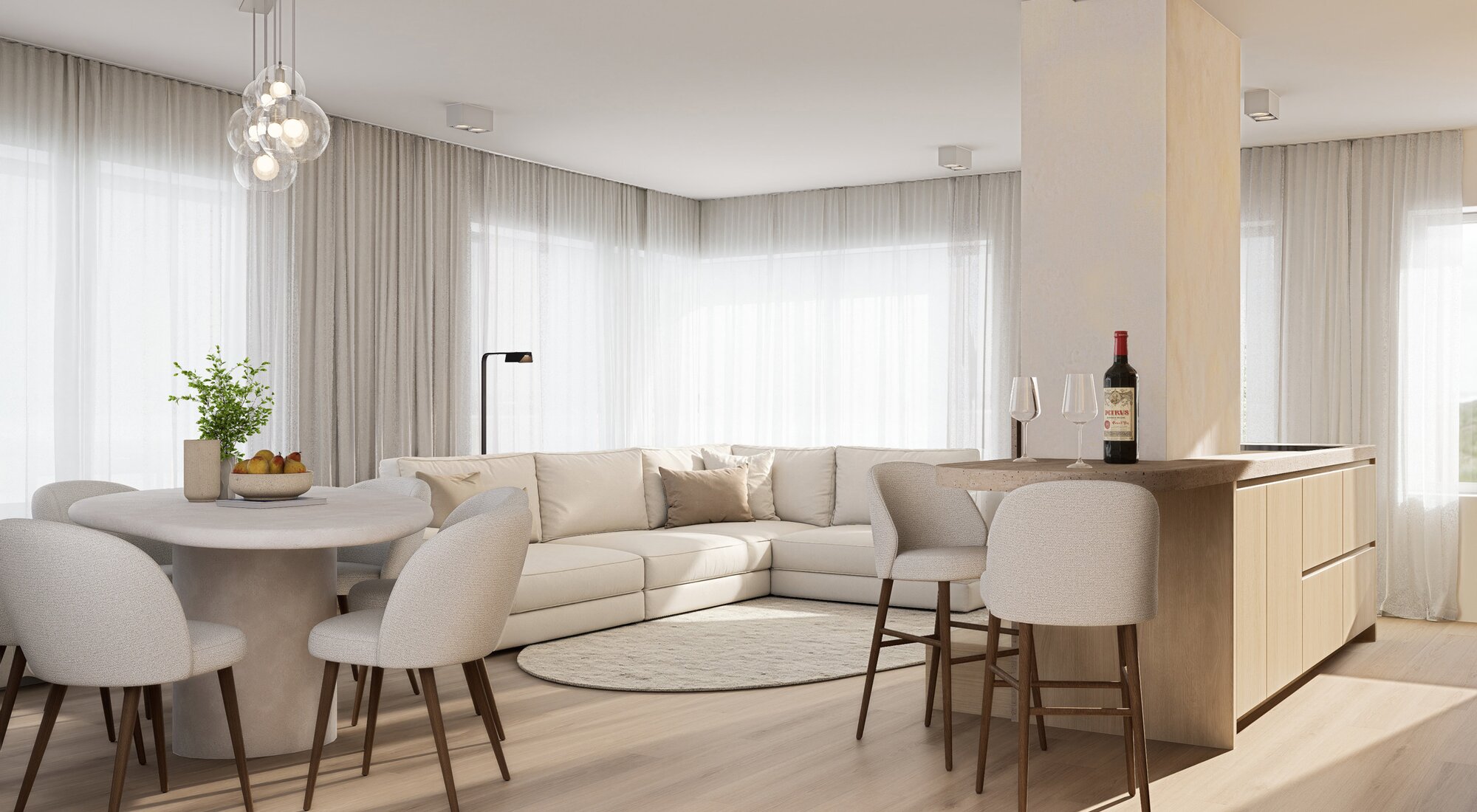 Luxueus gerenoveerd hoekappartement met 3SLK nabij het Albertstrand