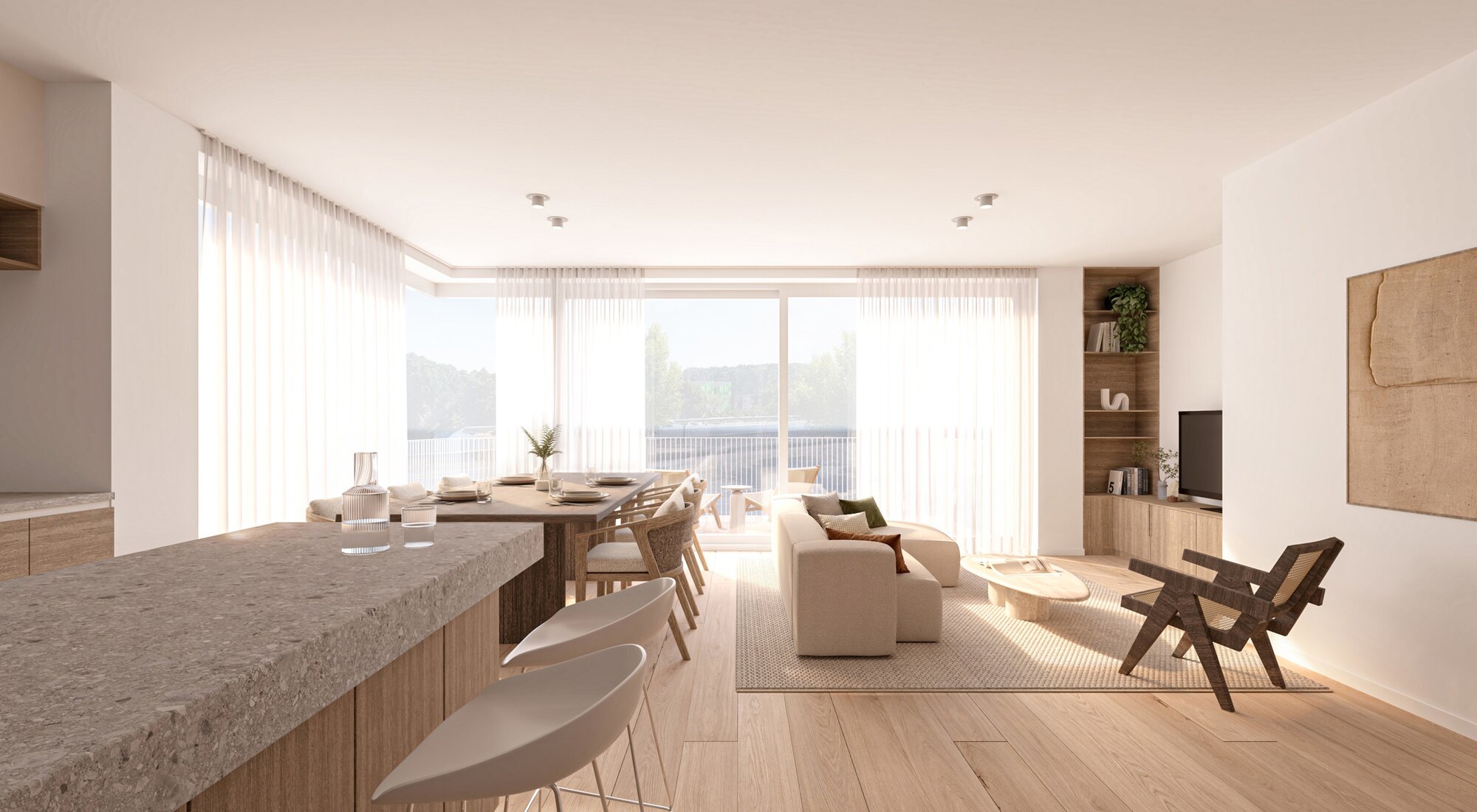 Lichtrijk 2-slaapkamerappartement met terras