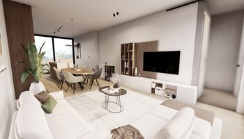 Appartement neuf en duplex comprenant 2SLK et des terrasses, situé sur la Zoutelaan