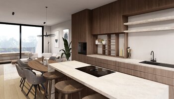 Appartement neuf en duplex comprenant 2SLK et des terrasses, situé sur la Zoutelaan