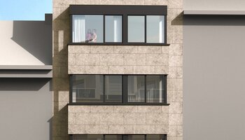 Appartement neuf en duplex comprenant 2SLK et des terrasses, situé sur la Zoutelaan
