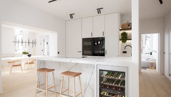 Exclusief gelijkvloersappartement met tuin