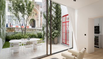 Exclusief gelijkvloersappartement met tuin