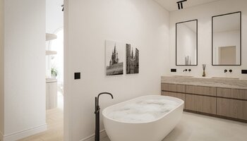 Exclusief gelijkvloersappartement met tuin